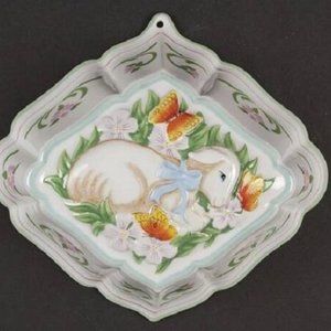 "EASTER"LE CORDON BLEU VTG FRANKLIN MINT '86 LAMB JELLO KITCHEN MOLD BUTTERFLIES